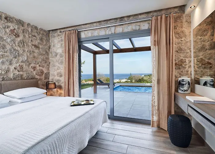 Luxury Rhodes Anissa Sea View Private Swimming Pool Villa Rhodes City